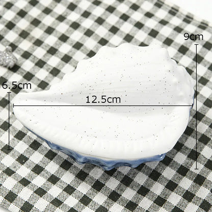 DecorBites™ Ceramic Marine Life Decorative Storage Tray for Dresser or Tabletop