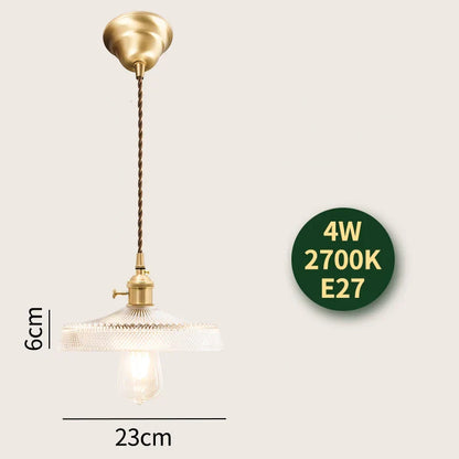 Lámpara colgante LED DecorBites™ de cristal con casquillo de cobre para decoración nórdica moderna del hogar