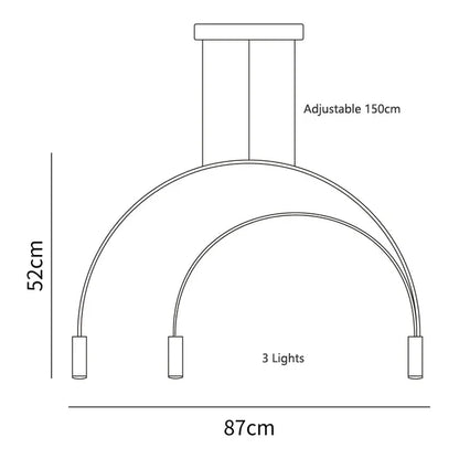 DecorBites™ Arc Pendant Light Chandelier - LED Suspension Lamp for Kitchen Island