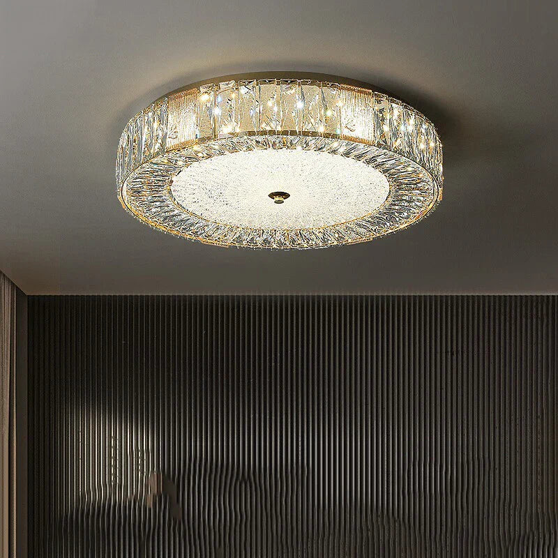 Lámpara de techo LED de vidrio dorado Decorbites™ con estructura de acero inoxidable