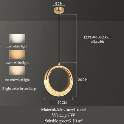 DecorBites™ LED Ring and Moon Lamps Set - Modern Acrylic+Alloy Lighting Collection