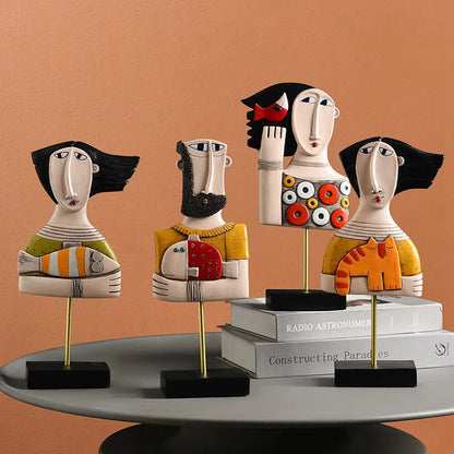 تمثال إنسان تجريدي من DecorBites™ لديكور غرفة المعيشة والمكتب