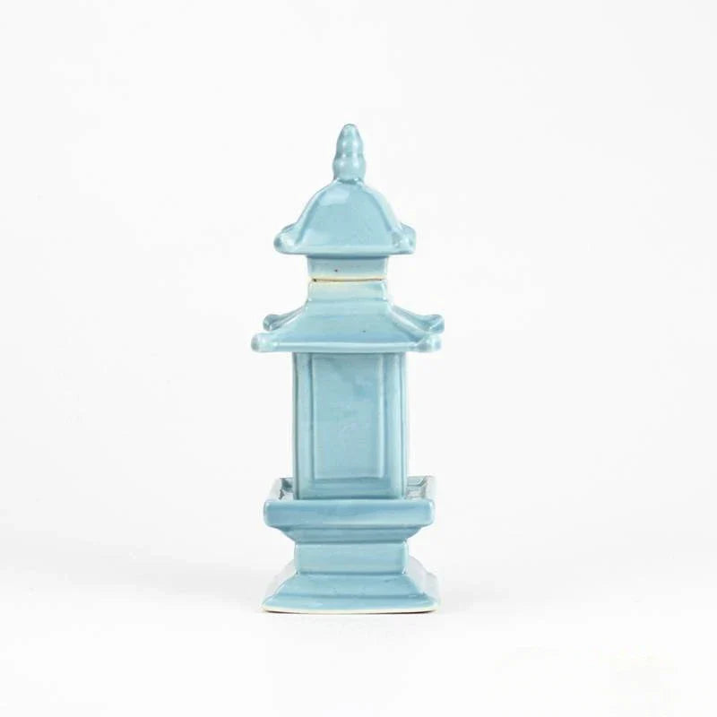 DecorBites™ Blue and White Porcelain Layered Tower Vases