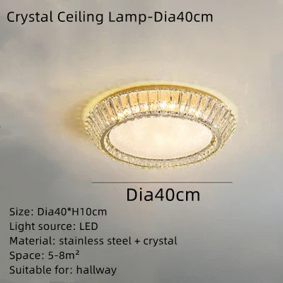 Gold Nordic Crystal Ceiling Light