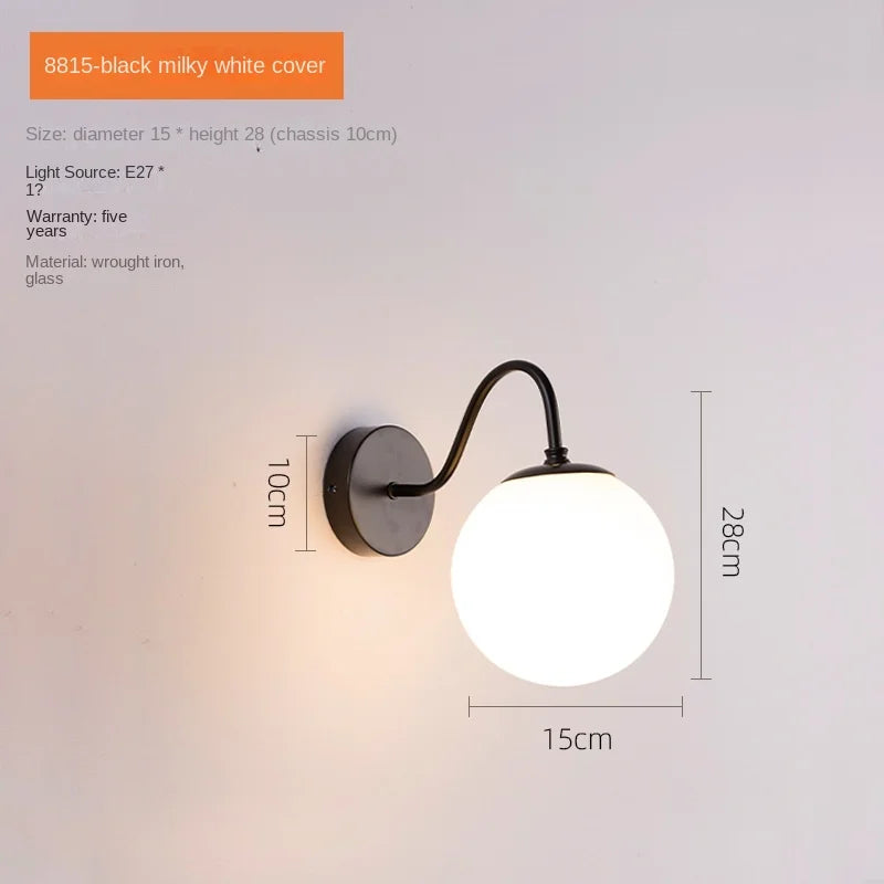 DecorBites™ Glass Ballight LED Wall Lamp for Living Room Bedroom Home Decor