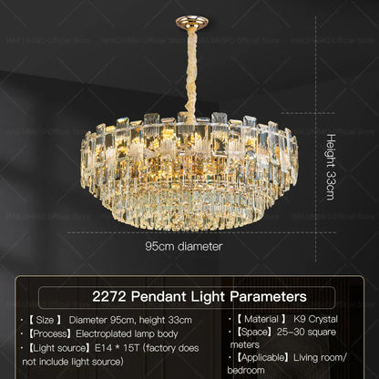 DecorBites™ Crystal Light Chandelier: Luxury European Livingroom Lamp 2024 Collection