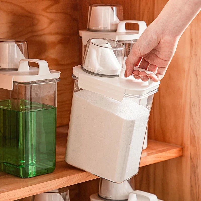 Transparent Powder Storage Jar