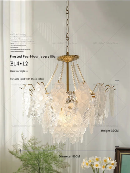 DecorBites™ Crystal Chandelier: Elegant Retro Lighting for Bedroom, Dining, Living Room & Cloakroom