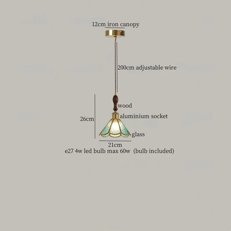 Copper LED Pendant Lamp Vintage 3-Head Bar Style