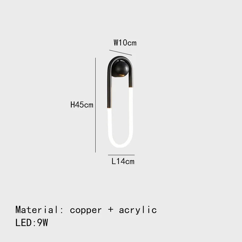 DecorBites™ Ellipse Wall Lights: Gold Black Copper White, 3-Color Dimming