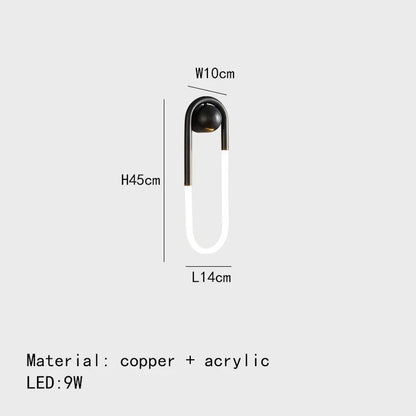DecorBites™ Ellipse Wall Lights: Gold Black Copper White, 3-Color Dimming