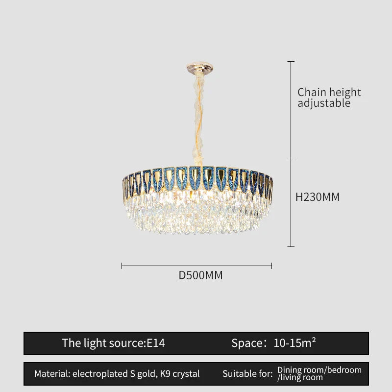 DecorBites™ Crystal Chandelier: Modern Luxury Lighting for Home, Hotel, Restaurant