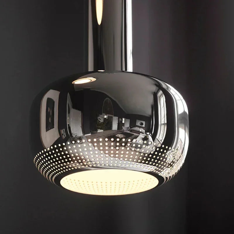 Lámpara colgante de oro cromado Decorbites™ con cable ajustable y bombilla E27 para comedor o sofá