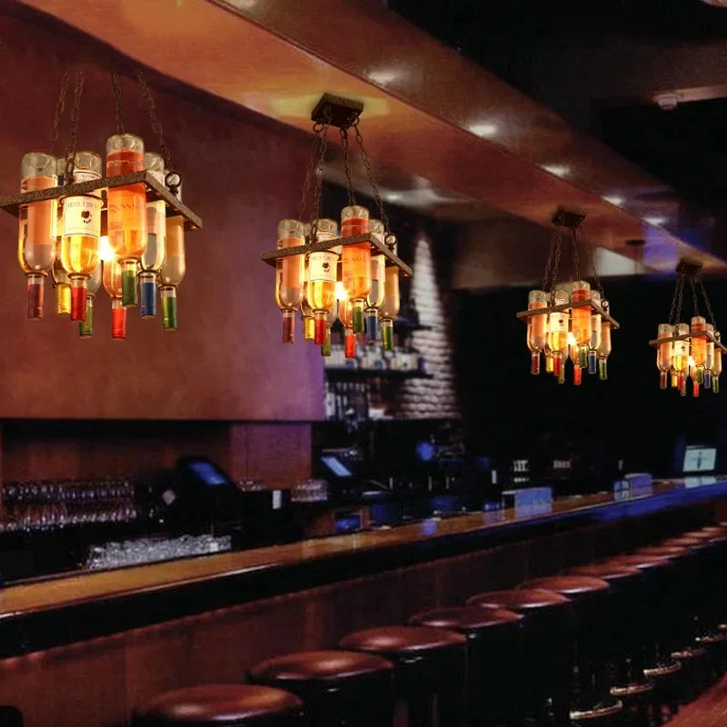 Wine Bottle Chandelier Light