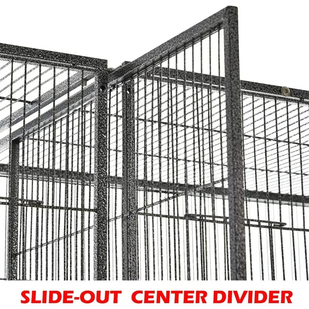 DecorBites™ Spacious Double Bird Cage with Breeding Dividers