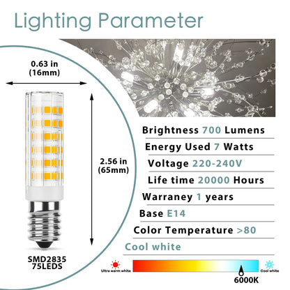 Bombilla LED tipo mazorca DecorBites™ G9 de 3W y 5W, 220V, 3000K y 6000K, de gel de sílice SMD2835, para lámpara de araña