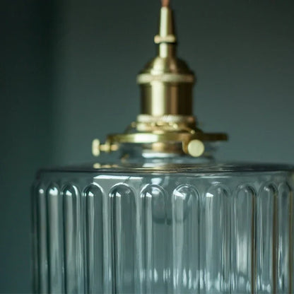 DecorBites™ Clear Glass LED Copper Pendant Lighting for Minimalist Decor