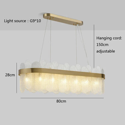 DecorBites™ Glass Chandelier for Ceiling: Elegant Lighting Solution for Dining Table