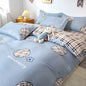 Decobites Cartoon Lattice Floral Geometric Pattern Bedding Set