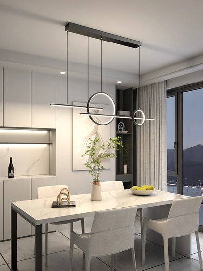 DecorBites™ LED Restaurant Chandelier: Modern Nordic Design Ceiling Pendant Lights for Living & Dining Rooms