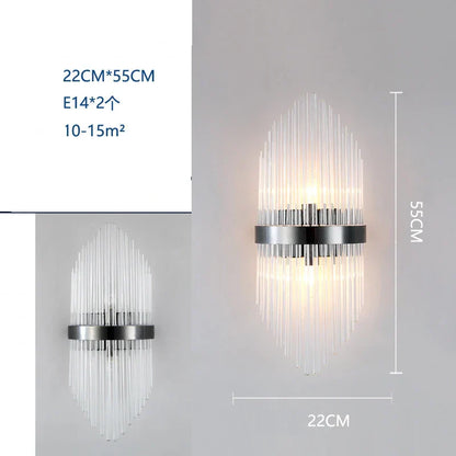 DecorBites™ Crystal Wall Lamp: Modern Light Luxury for Living Room, Bedroom, and Corridor.