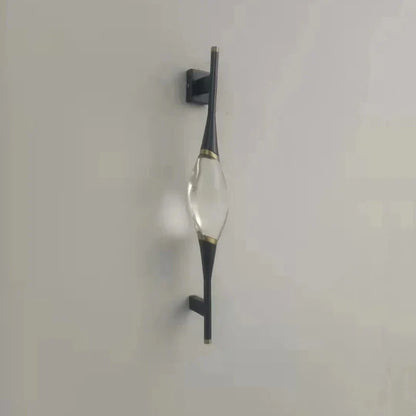 Aplique de pared DecorBites™ de cristal con cuerpo de cobre para mesilla de noche, escalera, recibidor o comedor.