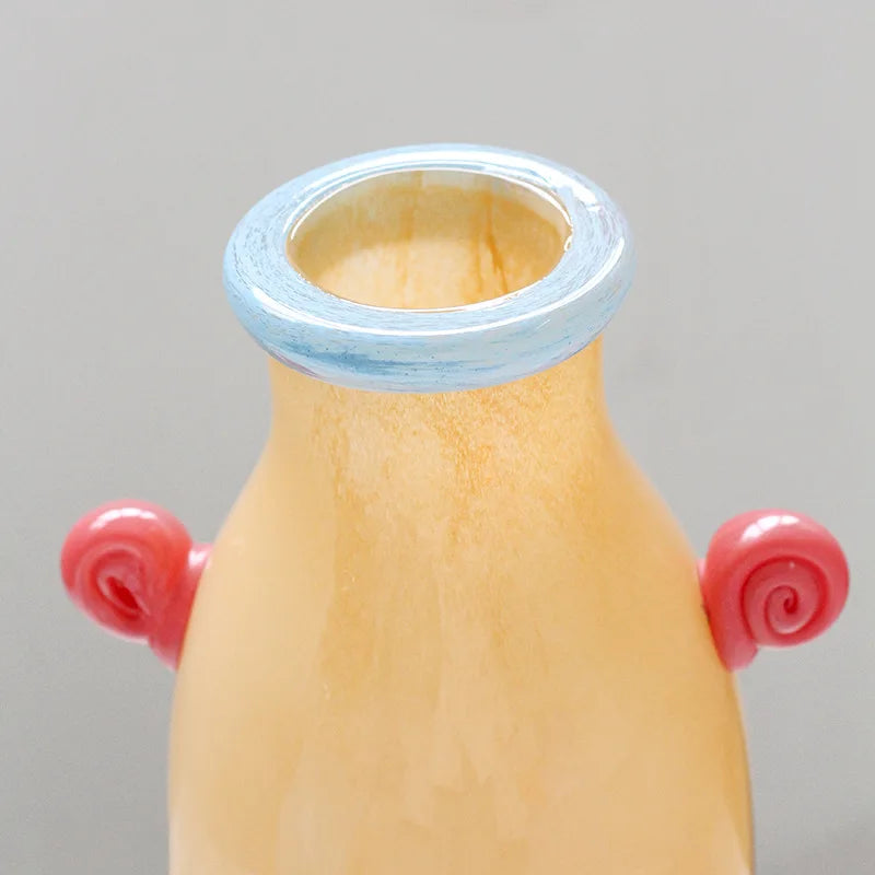 DecorBites™ Glass Vase with Candy Handle for Home Decor and Floral Arrangements