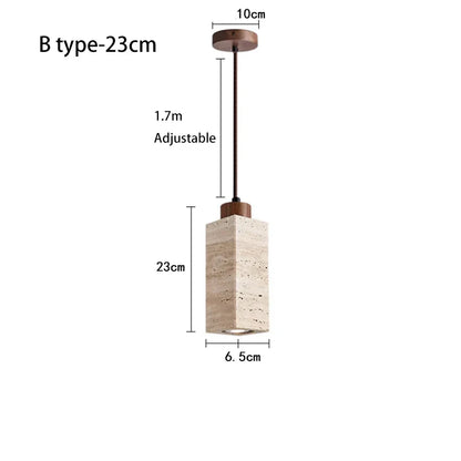 DecorBites™ Japanese Style Yellow Cave Stone Pendant Lamp for Bedroom, Restaurant, Bar