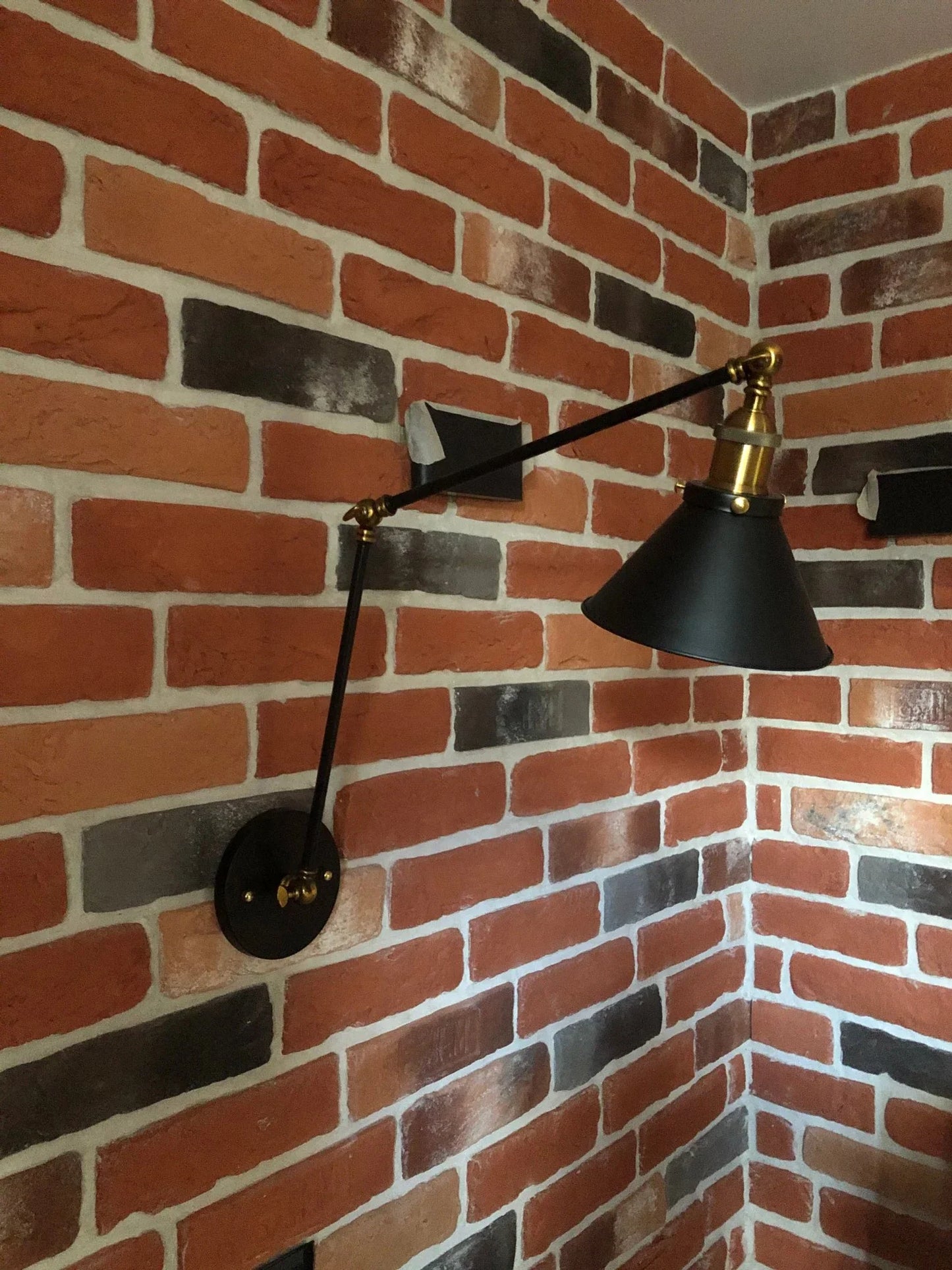 Aplique de pared vintage de cobre negro Decorbites™ con brazo largo para dormitorio de hogar