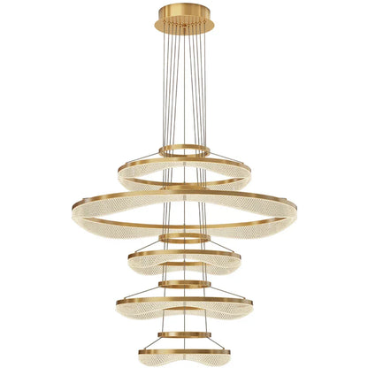 ثريا أكريليك لغرفة المعيشة من DecorBites™ مزودة بمصباح LED معلق