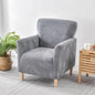 Decobites Stretch Fleece Accent Chair Cover - Solid Color Slipcovers for Sofa