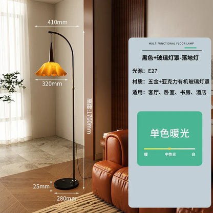 Lámpara de pie DecorBites™ 3 en 1 para sala de estar con estante de almacenamiento