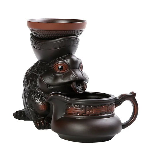 Filtro de embudo DecorBites™ Dragon para té Kung Fu, decoración de mesa de cerámica