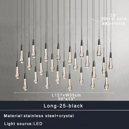 DecorBites™ Brass Crystal Ceiling Pendant Light Luxury Large Home Decor Fixture