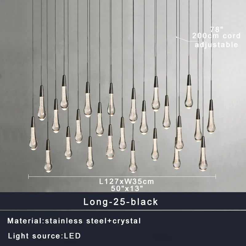 Lámparas colgantes de techo de cristal DecorBites™ para comedor, iluminación decorativa de lujo para vestíbulo