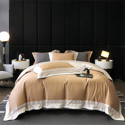 طقم أغطية سرير فندقي فاخر من ديكوربايتس™ مصنوع من القطن المصري 1000TC - مقاس كوين/كينج