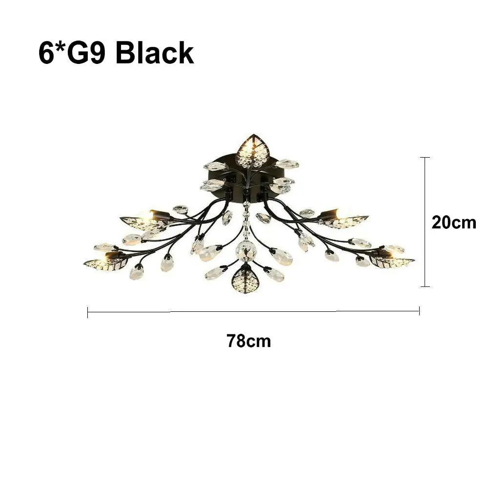 Lámpara de techo de cristal DecorBites™ para sala de estar, dormitorio, cocina e iluminación LED interior