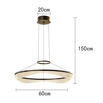 Modern Sculptural Ring Pendant Light Chandelier