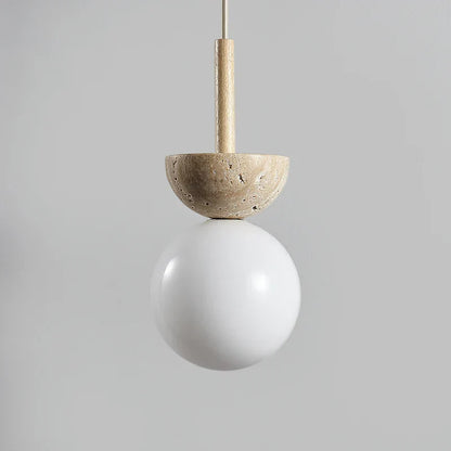 DecorBites™ LED Pendant Light Stone Wood Glass Nordic Modern Hang Lamp