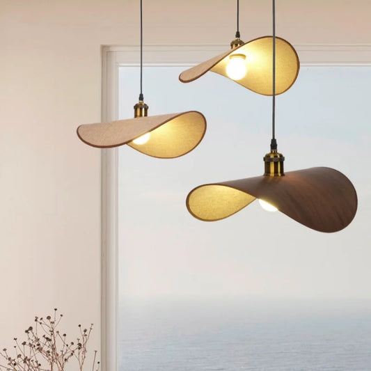 DecorBites™ Hat Pendant Light: Retro Minimalist E27 LED Hanging Lamp for Dining Room