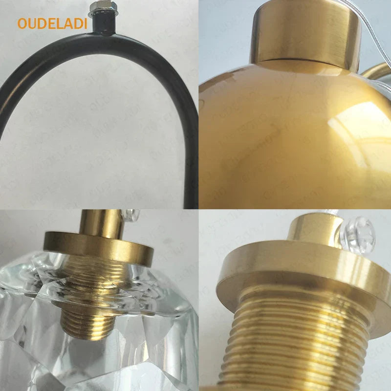 Lámparas colgantes DecorBites™ Crystal Ball: Lujo LED moderno para dormitorio, diseño minimalista nórdico