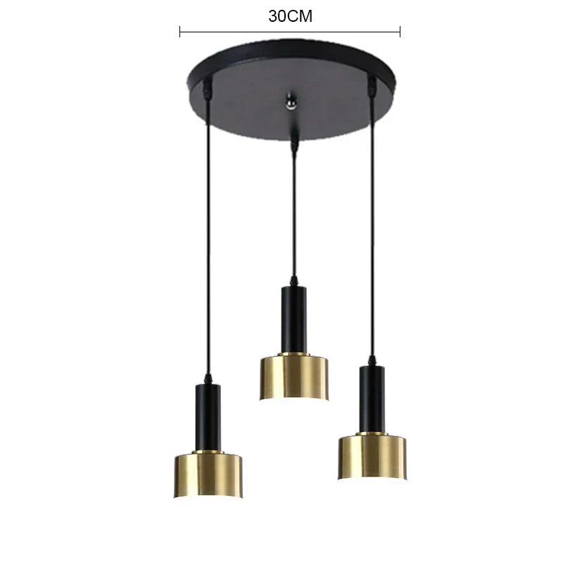 Decorbites™ Gold E27 LED Hängelampe Nordische Kronleuchter für Innenräume Wohnzimmer & Schlafzimmer