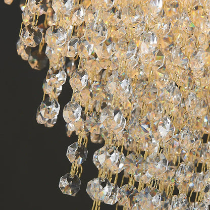 DecorBites™ Golden Crystal Chandelier for Luxury Living & Dining Rooms