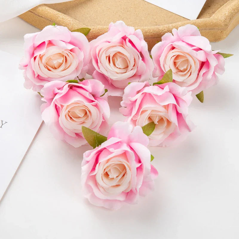 ديكوربايتس™ 100 قطعة من زهور الورد الحريرية الاصطناعية متعددة الألوان للديكور المنزلي وحفلات الزفاف