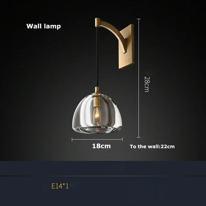 DecorBites™ Black Brass Retro Crystal Copper LED Ceiling Pendant for Home Lighting