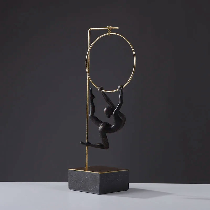DecorBites™ Gymnastic Acrobat Resin Sculpture Ornaments for Living Room Decor