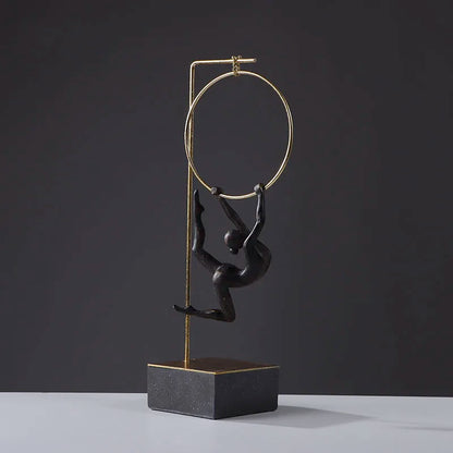 DecorBites™ Gymnastic Acrobat Resin Sculpture Ornaments for Living Room Decor