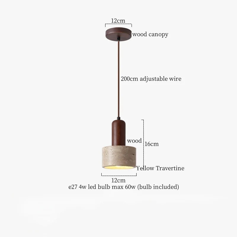 Decorbites™ LED Gelbe Travertin-Hängeleuchte für Vintage-Heimdekoration