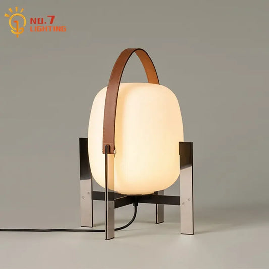 DecorBites™ Designer Metal Glass Art Table Lamp LED E27 Modern Light Fixtures for Home or Office