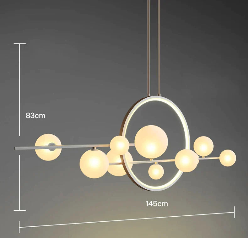 DecorBites™ Glass Strip Bubble Chandelier: Unique Magic Bean Pendant Light for Modern Decor